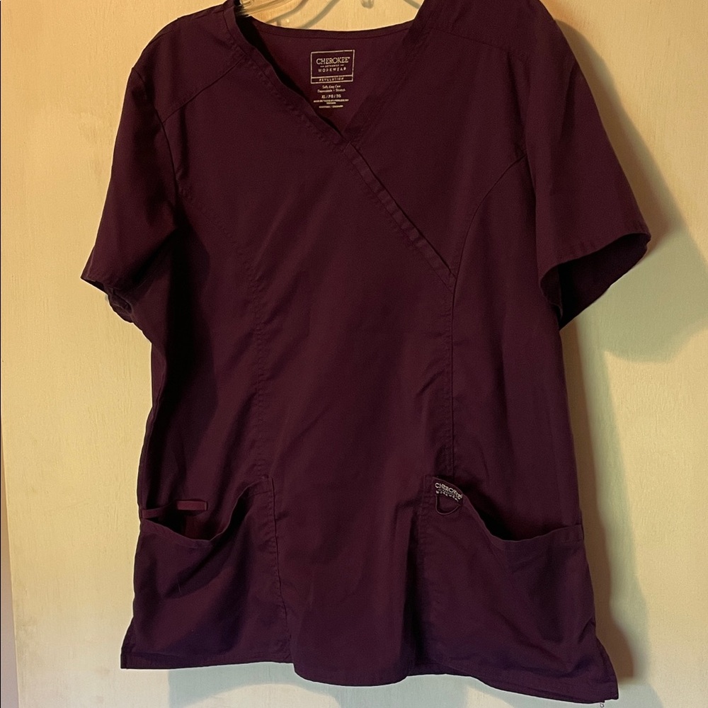 Cherokee Women's Deep Purple Short Sleeve Top